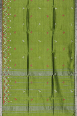 Image of Kasuti Embroidery Mangalgiri Silk Saree