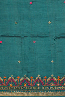 Image of Kasuti Embroidery Mangalgiri Silk Saree