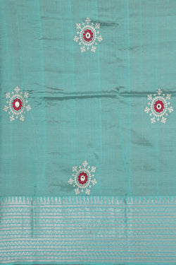 Image of Kasuti Embroidery Mangalgiri Silk Saree