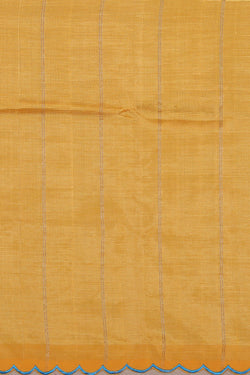 Image of Mangalgiri Silk Yellow Saree