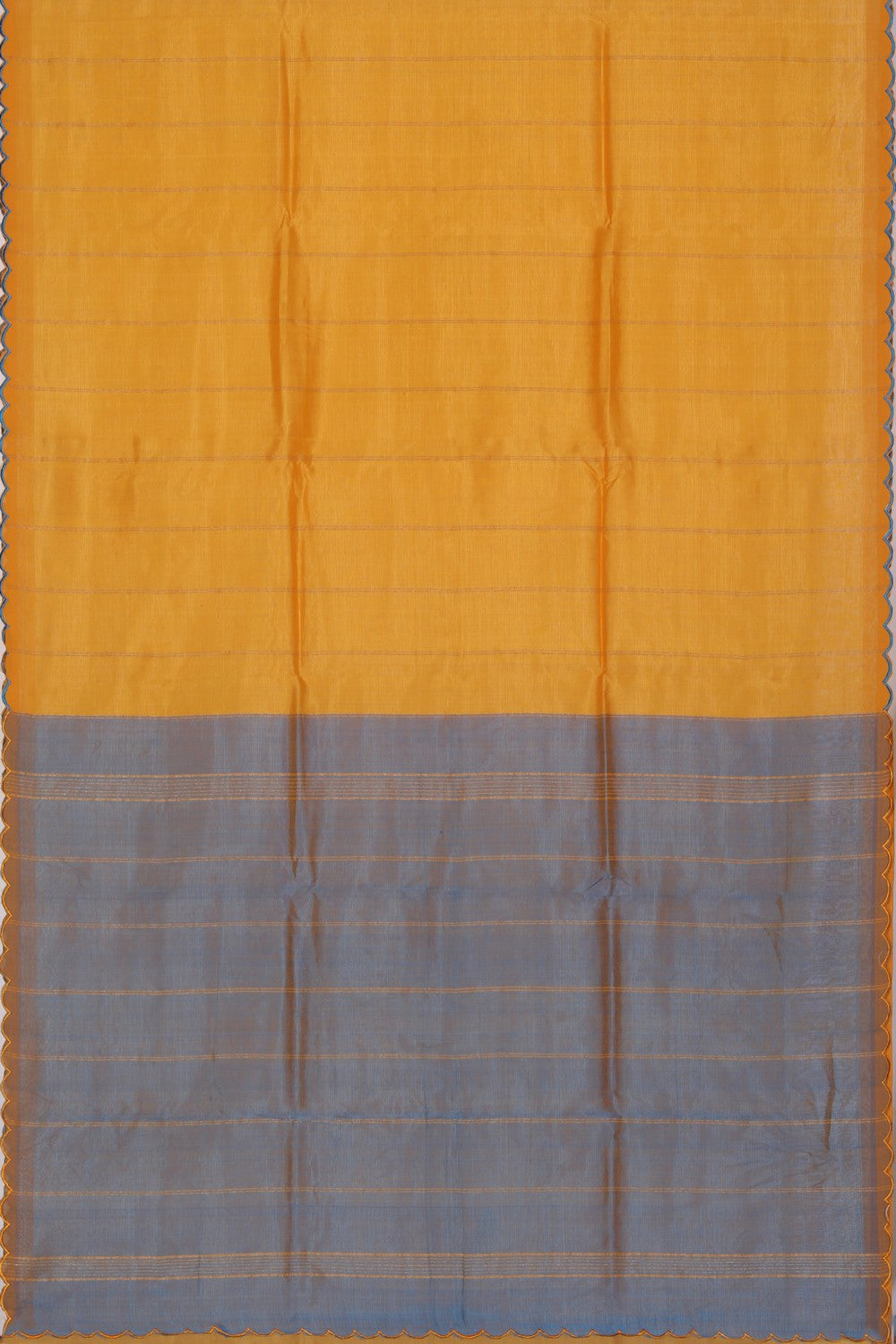 Mangalgiri Silk Yellow Saree