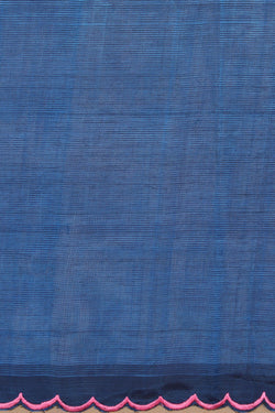 Image of Mangalgiri Silk Indigo Blue Saree