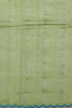 Image of Mangalgiri Silk Green Saree