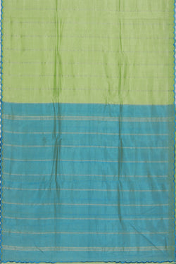 Image of Mangalgiri Silk Green Saree