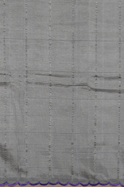 Image of Mangalgiri Silk Grey Saree