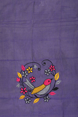 Image of Mangalgiri Silk Grey Saree