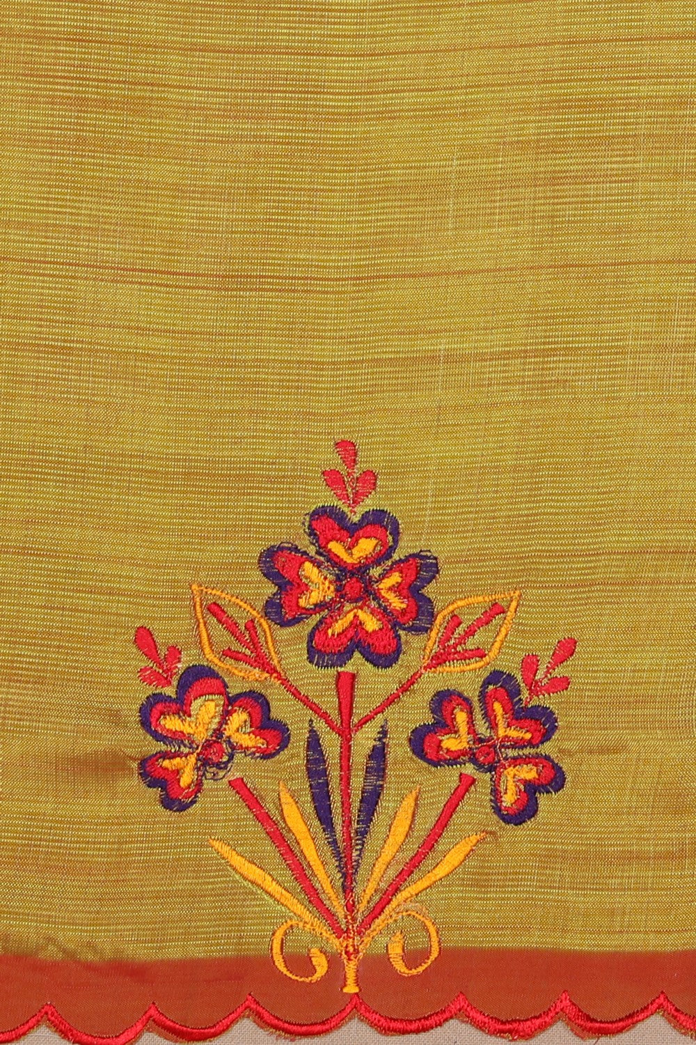 Mangalgiri Silk Red Saree