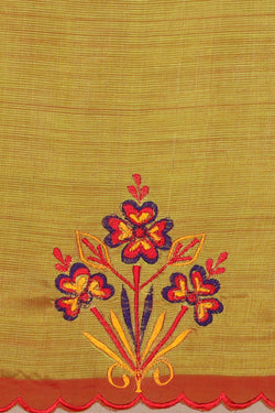 Image of Mangalgiri Silk Red Saree