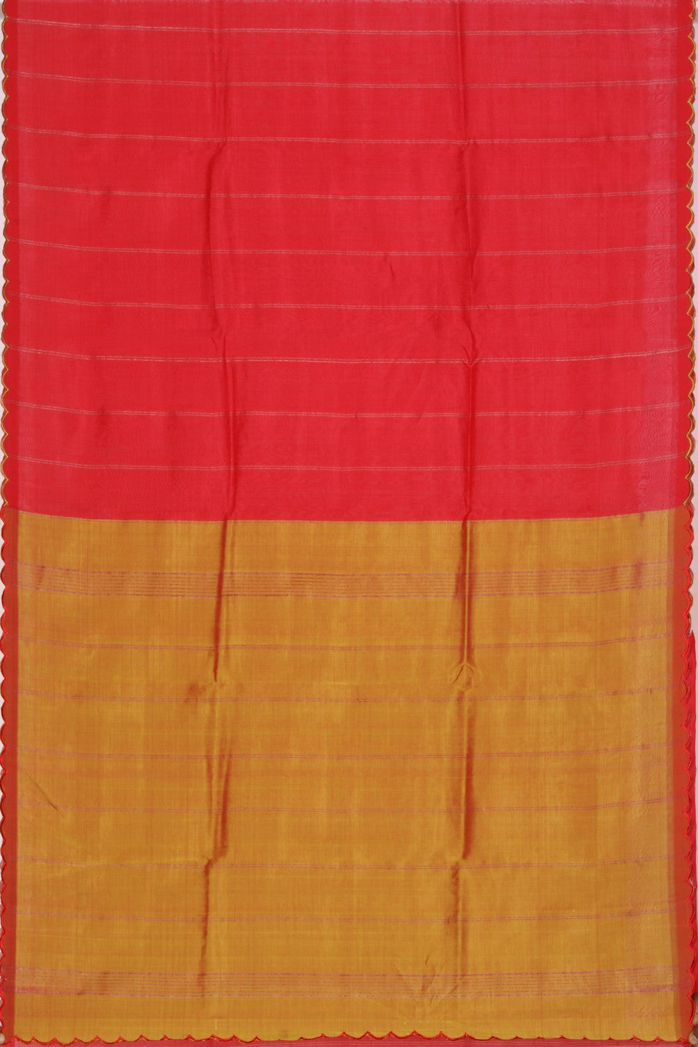 Mangalgiri Silk Red Saree