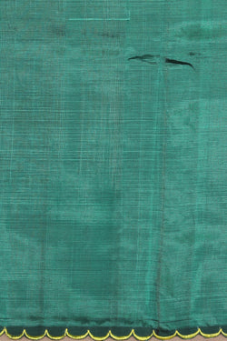 Image of Mangalgiri Silk Teal Green Saree