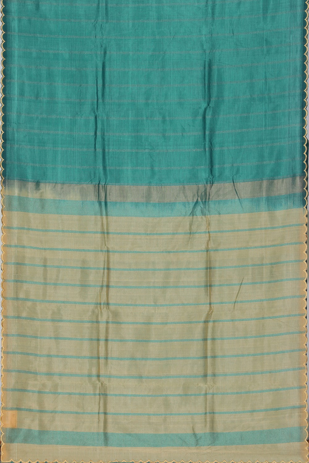 Mangalgiri Silk Teal Green Saree