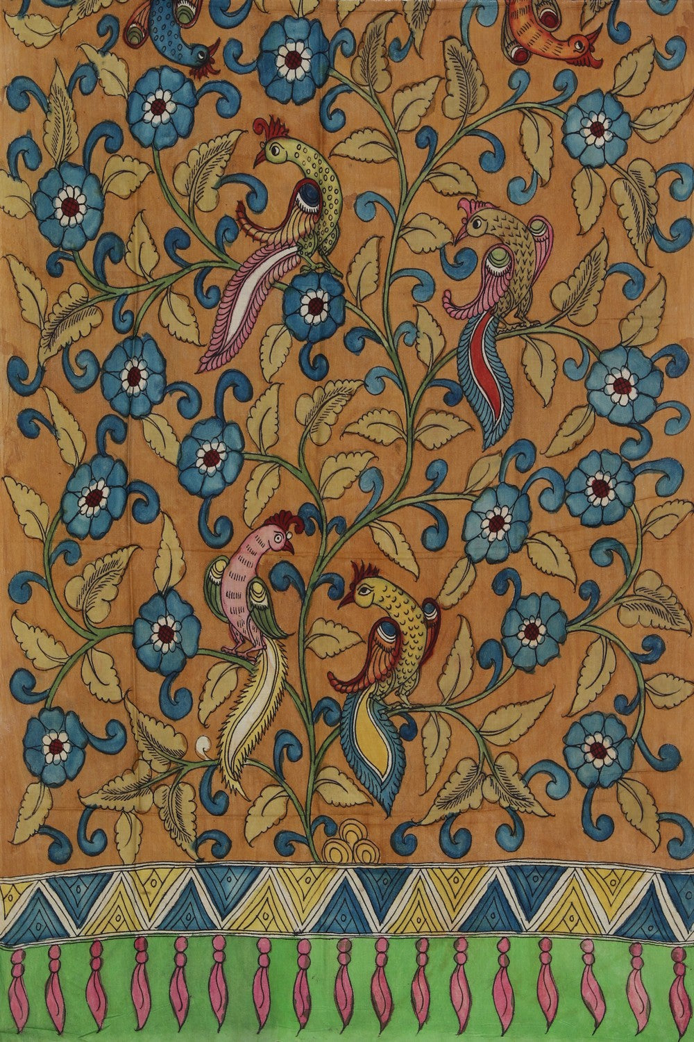 Tussar Silk Kalamkari Dupatta