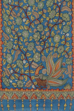 Image of Tussar Silk Kalamkari Dupatta