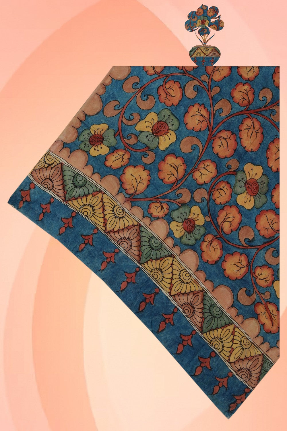 Tussar Silk Kalamkari Dupatta