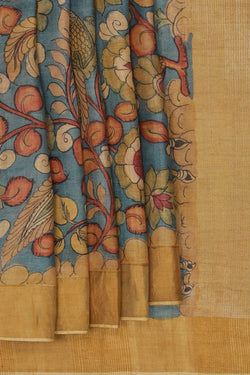 Image of Kalamkari Hand-Painted Saree