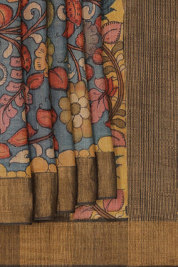 Image of Kalamkari Hand-Painted Saree