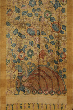 Image of Kalamkari Hand-Painted Saree