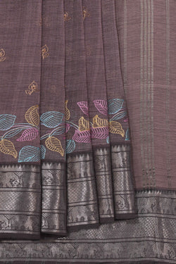 Image of Mangalgiri Silk Embroidery Saree