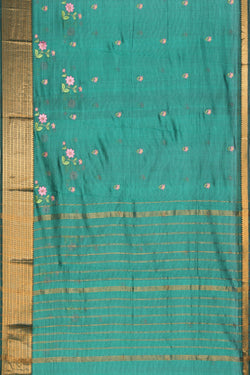 Image of Mangalgiri Silk Embroidery Saree