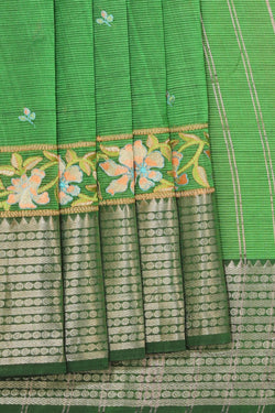 Image of Mangalgiri Silk Embroidery Saree