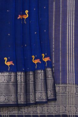 Image of Mangalgiri Silk Embroidery Saree