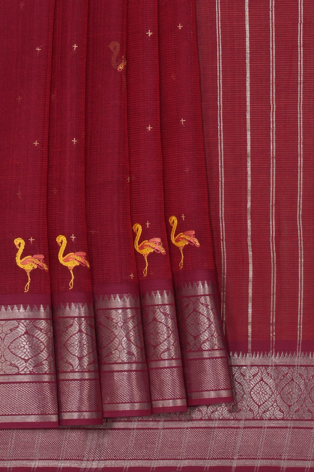 Mangalgiri Silk Embroidery Saree