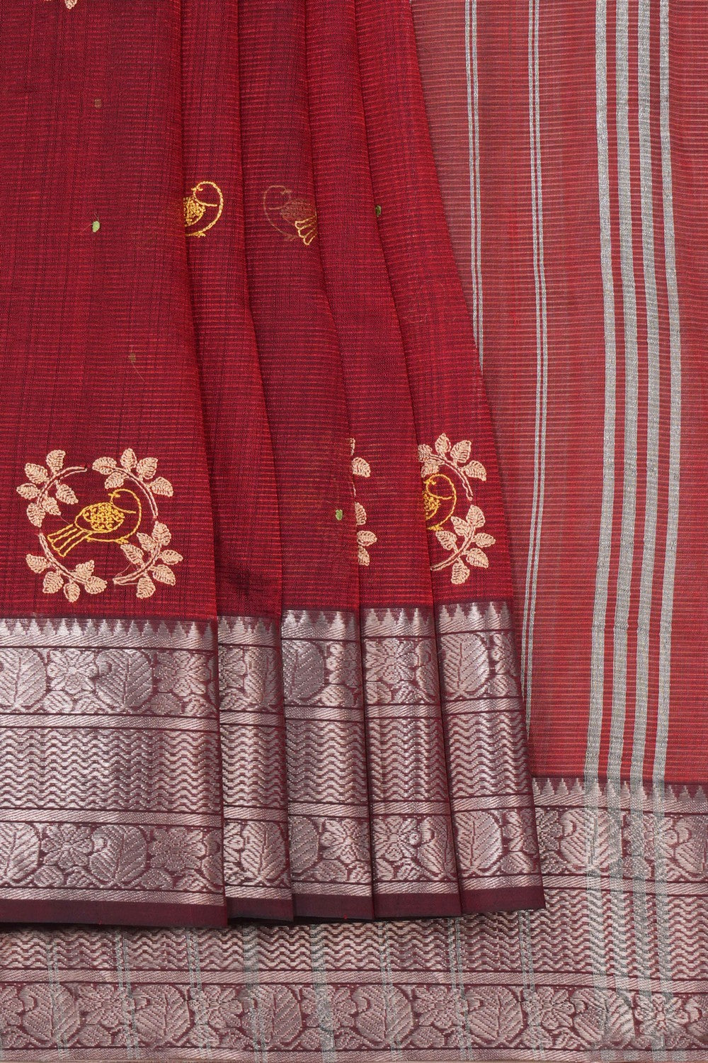 Mangalgiri Silk Embroidery Saree