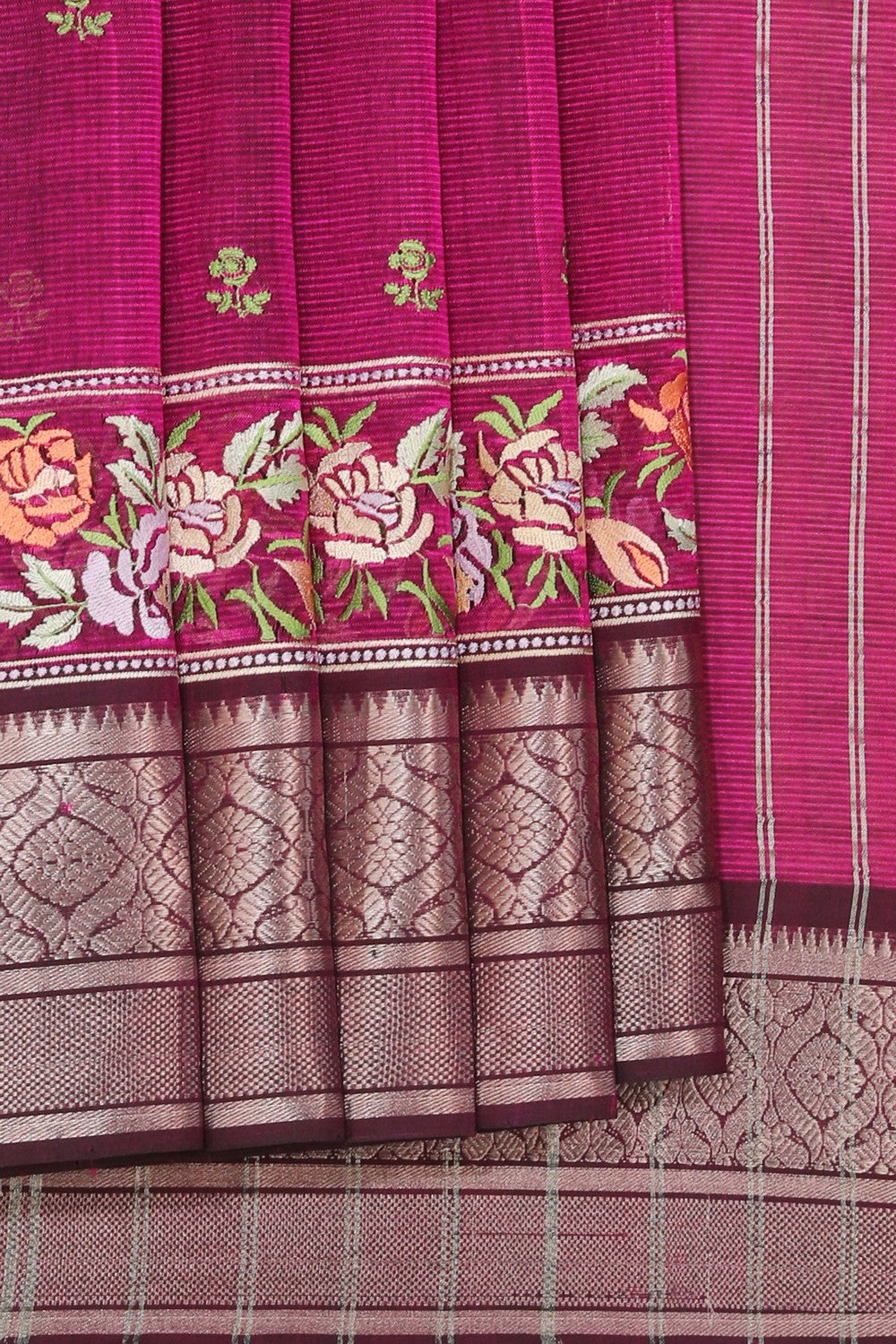 Mangalgiri Silk Embroidery Saree