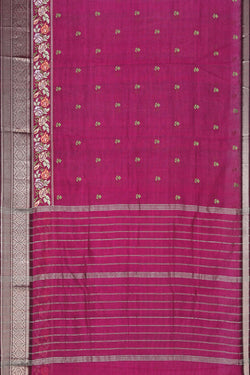 Image of Mangalgiri Silk Embroidery Saree