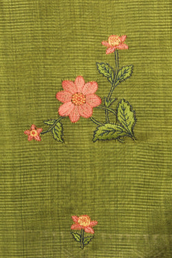 Image of Mangalgiri Silk Embroidery Saree