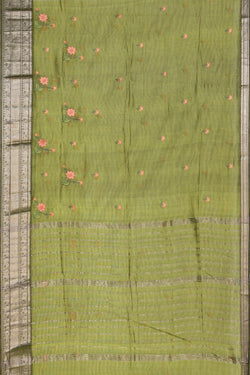 Image of Mangalgiri Silk Embroidery Saree