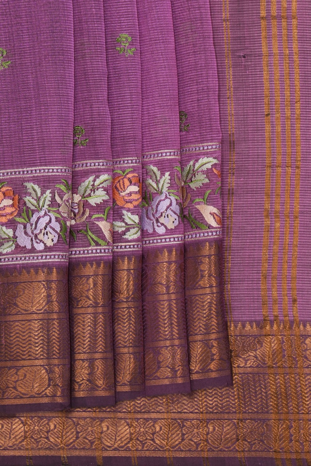 Mangalgiri Silk Embroidery Saree