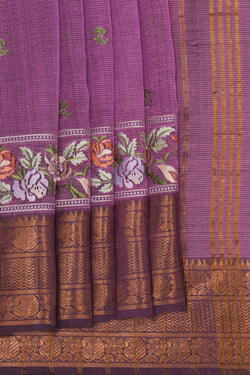 Image of Mangalgiri Silk Embroidery Saree