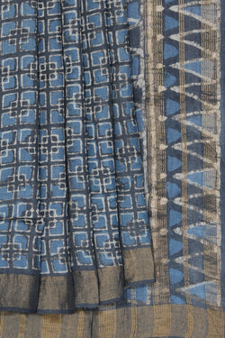 Image of Bagru Block Printed Saree