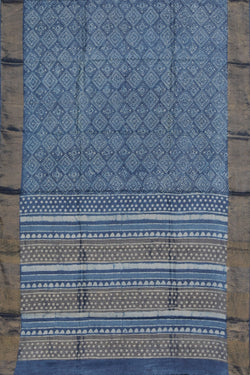 Image of Bagru Block Printed Saree