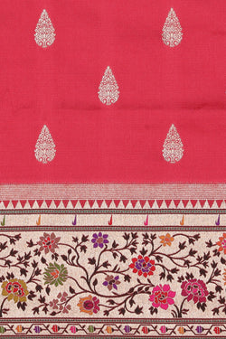 Image of Gorgeous Brocade Pink Saree