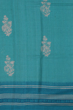 Image of Bhagalpur Tussar Silk Sky Blue Saree