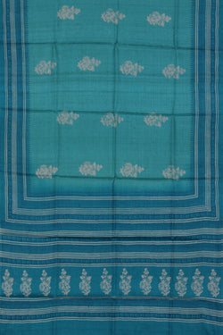 Image of Bhagalpur Tussar Silk Sky Blue Saree