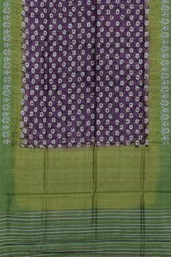 Image of Bhagalpur Tussar Silk Purple Saree