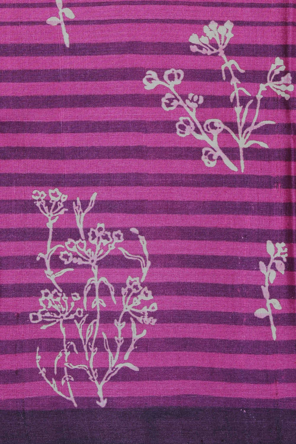 Bhagalpur Tussar Silk Pink Saree