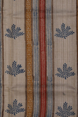 Image of Bhagalpur Tussar Silk Beige Saree