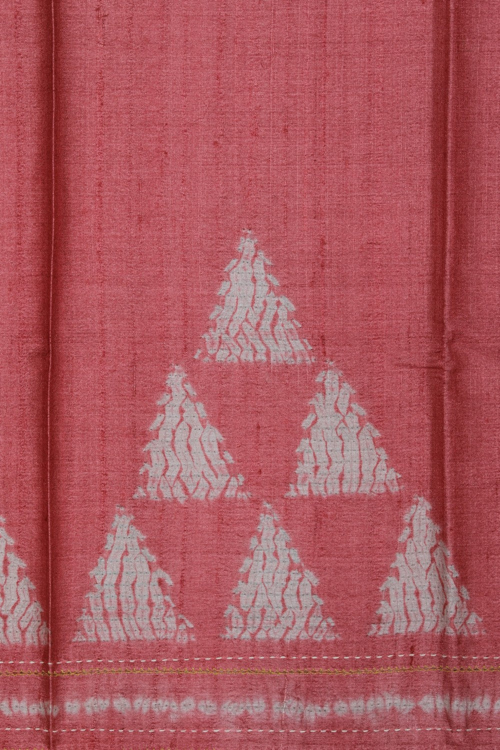 Bhagalpur Tussar Silk Pink Saree