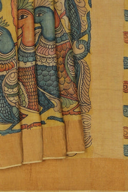 Image of Kalamkari Hand-Painted Saree