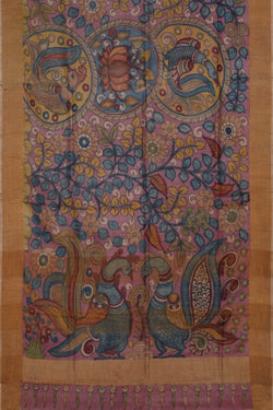 Image of Kalamkari Hand-Painted Saree