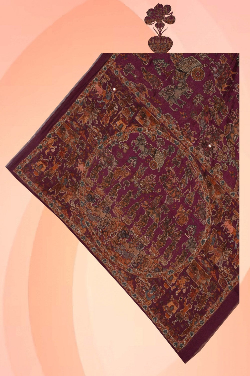 Image of Chanderi Embroidery Dupatta