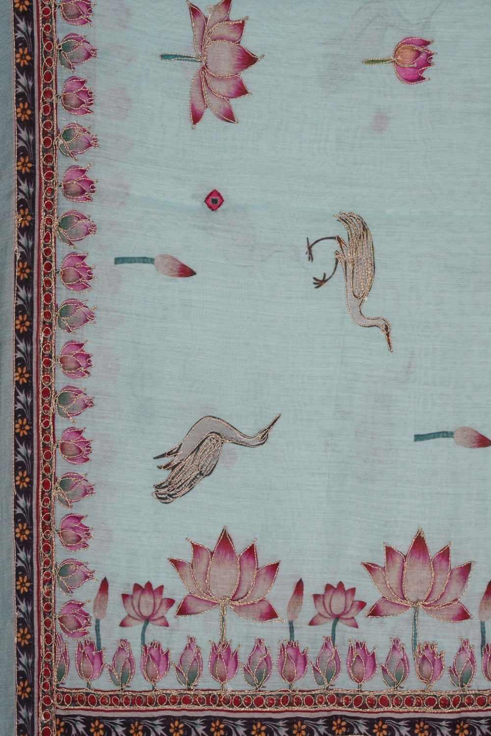 Image of Chanderi Embroidery Dupatta