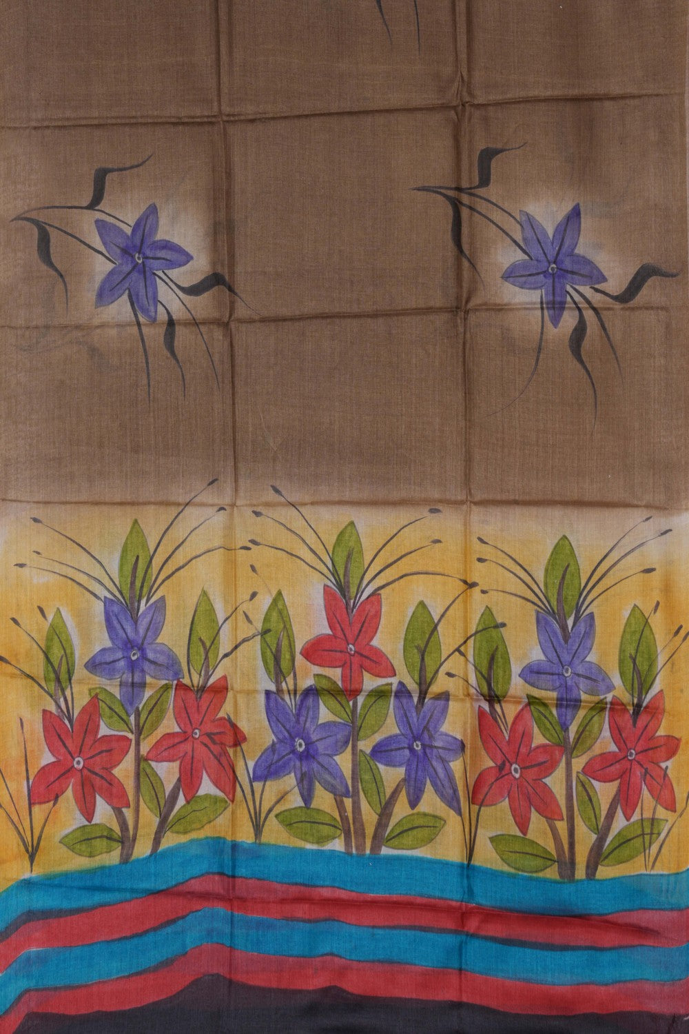 Image of Moss Green Floral Dupatta