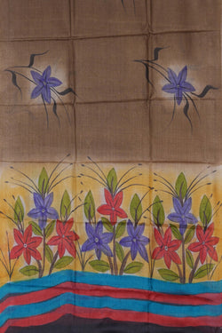 Image of Moss Green Floral Dupatta