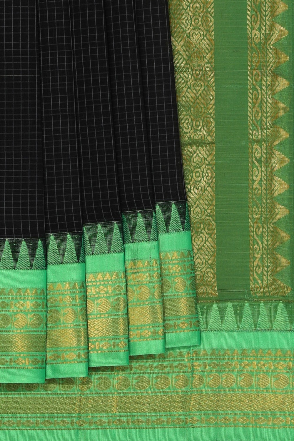 Gadwal Cotton Black Saree