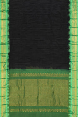 Image of Gadwal Cotton Black Saree